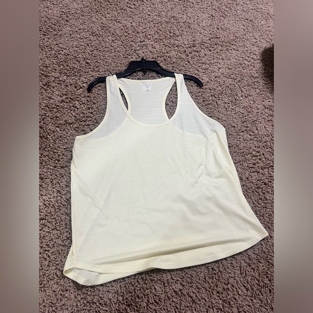 yellow size medium athletic tank